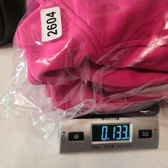 Reebok Bright Pink Hooded Fleece Lined Zip up Coat Jacket Girls L 14/16 2604 - Picture 14 of 14